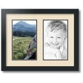 thumbnail image 1 of ArtToFrames Collage Photo Picture Frame with 2 - 6x10 Openings, Framed in Black with French Creme and Black Mats (CDM-3926-37), 1 of 1