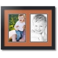 thumbnail image 1 of ArtToFrames Collage Photo Picture Frame with 2 - 6x10 Openings, Framed in Black with Red Orange and Black Mats (CDM-3926-37), 1 of 1