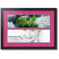 thumbnail image 1 of ArtToFrames Collage Photo Picture Frame with 2 - 6x20" Openings, Framed in Black with Tulip and Black Mats (CDM-3926-37), 1 of 8