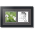 thumbnail image 1 of ArtToFrames Collage Photo Picture Frame with 2 - 6x6 Openings, Framed in Black with Charcoal and Black Mats (CDM-3926-40), 1 of 8