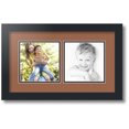 thumbnail image 1 of ArtToFrames Collage Photo Picture Frame with 2 - 6x6 Openings, Framed in Black with Paloma and Black Mats (CDM-3926-40), 1 of 8