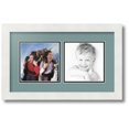thumbnail image 1 of ArtToFrames Collage Photo Picture Frame with 2 - 6x6 Openings, Framed in White with Nile Green and Black Mats (CDM-3966-40), 1 of 1