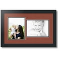 thumbnail image 1 of ArtToFrames Collage Photo Picture Frame with 2 - 6x8 Openings, Framed in Black with Cognac and Black Mats (CDM-3926-42), 1 of 8