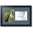 thumbnail image 1 of ArtToFrames Collage Photo Picture Frame with 2 - 6x8 Openings, Framed in Black with Dutch Blue and Black Mats (CDM-3926-42), 1 of 8
