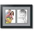 thumbnail image 1 of ArtToFrames Collage Photo Picture Frame with 2 - 6x8" Openings, Framed in Black with Silver and Black Mats (CDM-3926-47), 1 of 8