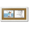 thumbnail image 1 of ArtToFrames Collage Photo Picture Frame with 2 - 6x8 Openings, Framed in White with El Dorado and Black Mats (CDM-3966-53), 1 of 8