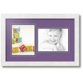 thumbnail image 1 of ArtToFrames Collage Photo Picture Frame with 2 - 6x8 Openings, Framed in White with Grape and Black Mats (CDM-3966-42), 1 of 8