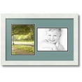 thumbnail image 1 of ArtToFrames Collage Photo Picture Frame with 2 - 6x8" Openings, Framed in White with Nile Green and Black Mats (CDM-3966-775), 1 of 8