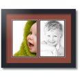 thumbnail image 1 of ArtToFrames Collage Photo Picture Frame with 2 - 6x9 Openings, Framed in Black with Cognac and Black Mats (CDM-3926-37), 1 of 1