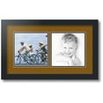 thumbnail image 1 of ArtToFrames Collage Photo Picture Frame with 2 - 7x7" Openings, Framed in Black with Coronado and Black Mats (CDM-3926-1526), 1 of 8