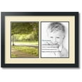 thumbnail image 1 of ArtToFrames Collage Photo Picture Frame with 2 - 8.5x11" Openings, Framed in Black with Cream and Black Mats (CDM-3926-38), 1 of 8