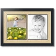 thumbnail image 1 of ArtToFrames Collage Photo Picture Frame with 2 - 8.5x11" Openings, Framed in Black with Green Whisper and Black Mats (CDM-3926-38), 1 of 8