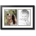 thumbnail image 1 of ArtToFrames Collage Photo Picture Frame with 2 - 8.5x11" Openings, Framed in Black with White and Black Mats (CDM-3926-38), 1 of 8