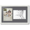 thumbnail image 1 of ArtToFrames Collage Photo Picture Frame with 2 - 8.5x12" Openings, Framed in White with Mountain Grey and Black Mats (CDM-3966-776), 1 of 8