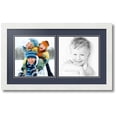 thumbnail image 1 of ArtToFrames Collage Photo Picture Frame with 2 - 8.5x8.5 Openings, Framed in White with Blue Jay and Black Mats (CDM-3966-40), 1 of 8