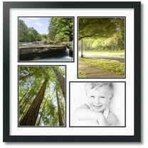 ArtToFrames Collage Photo Picture Frame with 2 - 8x10, 8.5x11 Openings, Framed in Black with Super White and Black Mats (CDM-3926-16)