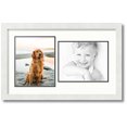 thumbnail image 1 of ArtToFrames Collage Photo Picture Frame with 2 - 8x10" Openings, Framed in White with Fabric White and Black Mats (CDM-3966-107), 1 of 8