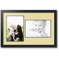 thumbnail image 1 of ArtToFrames Collage Photo Picture Frame with 2 - 8x12" Openings, Framed in Black with Buttercup and Black Mats (CDM-3926-777), 1 of 8