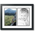 thumbnail image 1 of ArtToFrames Collage Photo Picture Frame with 2 - 8x12" Openings, Framed in Black with Crisp and Black Mats (CDM-3926-576), 1 of 8