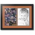 thumbnail image 1 of ArtToFrames Collage Photo Picture Frame with 2 - 8x12 Openings, Framed in Black with Red Orange and Black Mats (CDM-3926-37), 1 of 1