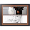 thumbnail image 1 of ArtToFrames Collage Photo Picture Frame with 2 - 8x24" Openings, Framed in Black with Paloma and Black Mats (CDM-3926-1578), 1 of 8