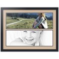 thumbnail image 1 of ArtToFrames Collage Photo Picture Frame with 2 - 8x24" Openings, Framed in Black with Scotch Mist and Black Mats (CDM-3926-1578), 1 of 8