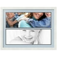 thumbnail image 1 of ArtToFrames Collage Photo Picture Frame with 2 - 8x24" Openings, Framed in White with Baby Blue and Black Mats (CDM-3966-1578), 1 of 8