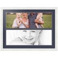 thumbnail image 1 of ArtToFrames Collage Photo Picture Frame with 2 - 8x24" Openings, Framed in White with Blue Jay and Black Mats (CDM-3966-1578), 1 of 8