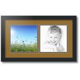 thumbnail image 1 of ArtToFrames Collage Photo Picture Frame with 2 - 8x8 Openings, Framed in Black with El Dorado and Black Mats (CDM-3926-40), 1 of 8