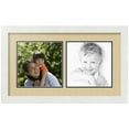 thumbnail image 1 of ArtToFrames Collage Photo Picture Frame with 2 - 8x8" Openings, Framed in White with Green Whisper and Black Mats (CDM-3966-48), 1 of 8