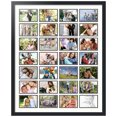 thumbnail image 1 of ArtToFrames Collage Photo Picture Frame with 28 - 4x6" Openings, Framed in Black with Fabric White and Black Mats (CDM-3926-2071), 1 of 7