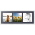 thumbnail image 1 of ArtToFrames Collage Photo Picture Frame with 3 - 12x12" Openings, Framed in White with Blue Jay and Black Mats (CDM-3966-66), 1 of 8