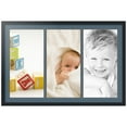 thumbnail image 1 of ArtToFrames Collage Photo Picture Frame with 3 - 12x24 Openings, Framed in Black with Dutch Blue and Black Mats (CDM-3926-65), 1 of 8