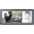 thumbnail image 1 of ArtToFrames Collage Photo Picture Frame with 3 - 14x17 Openings, Framed in Black with Nile Green and Black Mats (CDM-3926-65), 1 of 8