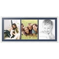 thumbnail image 1 of ArtToFrames Collage Photo Picture Frame with 3 - 14x17 Openings, Framed in White with Midnight Blue and Black Mats (CDM-3966-65), 1 of 8