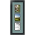 thumbnail image 1 of ArtToFrames Collage Photo Picture Frame with 3 - 3.5x5" Openings, Framed in Black with Nile Green and Black Mats (CDM-3926-864), 1 of 8