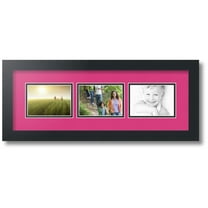 ArtToFrames Collage Photo Picture Frame with 3 - 3.5x5" Openings, Framed in Black with Tulip and Black Mats (CDM-3926-879)