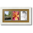 thumbnail image 1 of ArtToFrames Collage Photo Picture Frame with 3 - 3.5x5 Openings, Framed in White with El Dorado and Black Mats (CDM-3966-65), 1 of 8