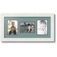thumbnail image 1 of ArtToFrames Collage Photo Picture Frame with 3 - 3.5x5 Openings, Framed in White with Nile Green and Black Mats (CDM-3966-70), 1 of 7
