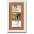 thumbnail image 1 of ArtToFrames Collage Photo Picture Frame with 3 - 3.5x5 Openings, Framed in White with Red Orange and Black Mats (CDM-3966-901), 1 of 8