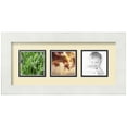 thumbnail image 1 of ArtToFrames Collage Photo Picture Frame with 3 - 3x3" Openings, Framed in White with Cream and Black Mats (CDM-3966-98), 1 of 8