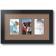 thumbnail image 1 of ArtToFrames Collage Photo Picture Frame with 3 - 3x5" Openings, Framed in Black with Sandpiper and Black Mats (CDM-3926-65), 1 of 8