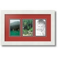 thumbnail image 1 of ArtToFrames Collage Photo Picture Frame with 3 - 3x5" Openings, Framed in White with Deep Red and Black Mats (CDM-3966-22), 1 of 8