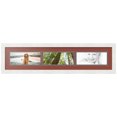 thumbnail image 1 of ArtToFrames Collage Photo Picture Frame with 3 - 4x10 Openings, Framed in White with Cognac and Black Mats (CDM-3966-67), 1 of 8