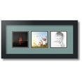 thumbnail image 1 of ArtToFrames Collage Photo Picture Frame with 3 - 4x4 Openings, Framed in Black with Nile Green and Black Mats (CDM-3926-66), 1 of 1