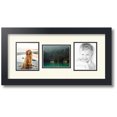 thumbnail image 1 of ArtToFrames Collage Photo Picture Frame with 3 - 4x5" Openings, Framed in Black with Brilliant White and Black Mats (CDM-3926-115), 1 of 8