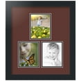 thumbnail image 1 of ArtToFrames Collage Photo Picture Frame with 3 - 4x5" Openings, Framed in Black with Maroon and Black Mats (CDM-3926-1664), 1 of 8