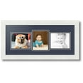 thumbnail image 1 of ArtToFrames Collage Photo Picture Frame with 3 - 4x5 Openings, Framed in White with Blue Jay and Black Mats (CDM-3966-99), 1 of 8