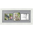 thumbnail image 1 of ArtToFrames Collage Photo Picture Frame with 3 - 4x5" Openings, Framed in White with Silver and Black Mats (CDM-3966-210), 1 of 7