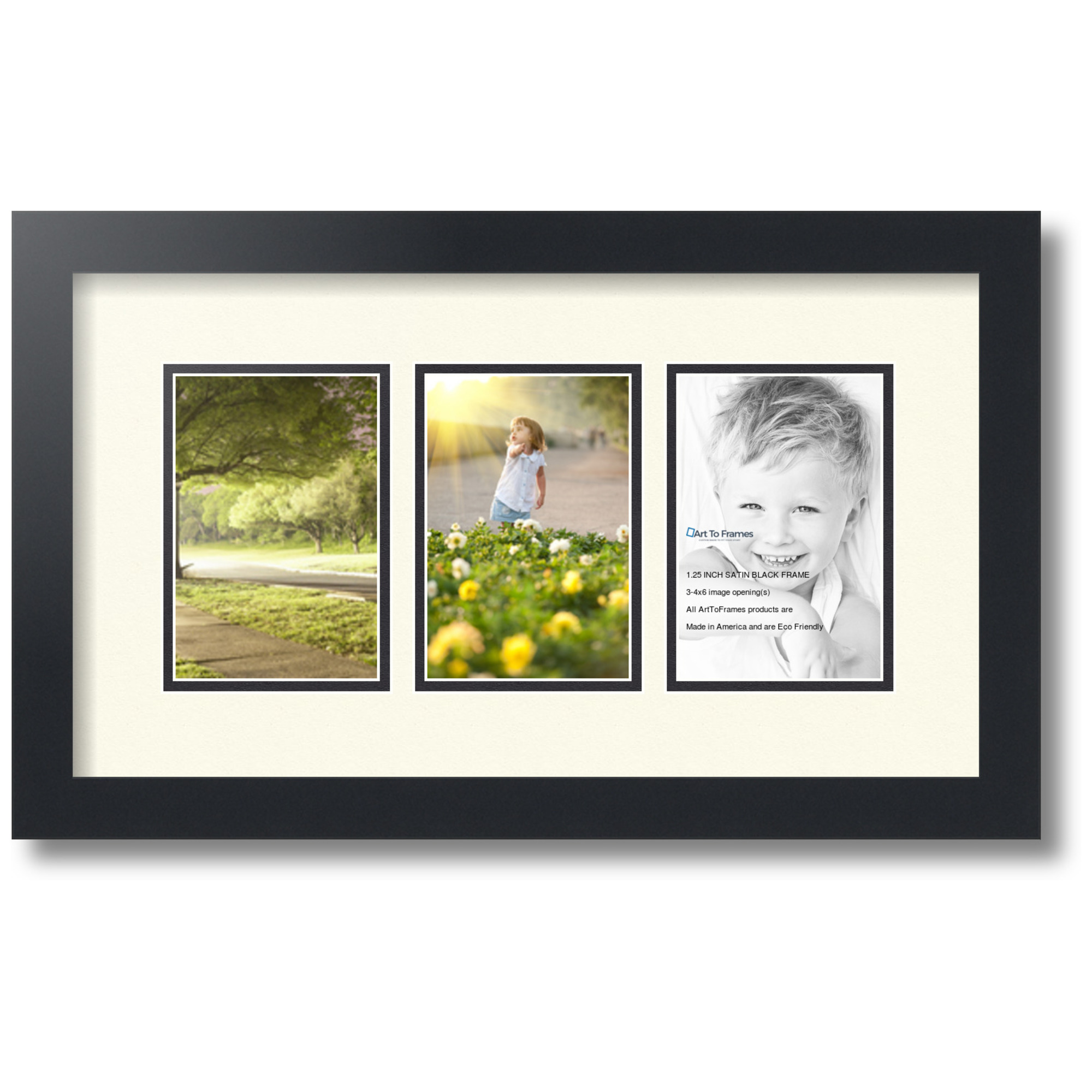 ArtToFrames Collage Photo Picture Frame with 3 - 4x5
